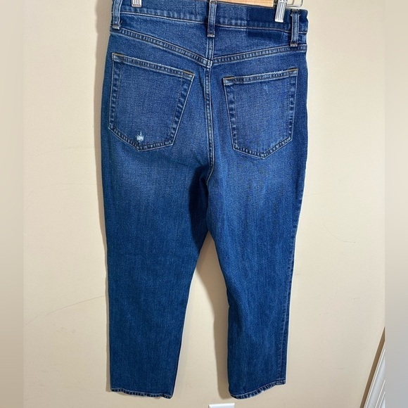 Abercrombie  The Ankle Straight Ultra High Rise curve love size 28 or 27 - Picture 2 of 6